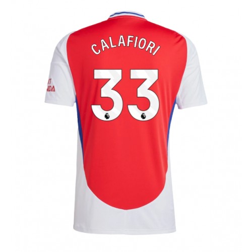 Arsenal Riccardo Calafiori #33 Domaci Dres 2024-25 Kratak Rukav